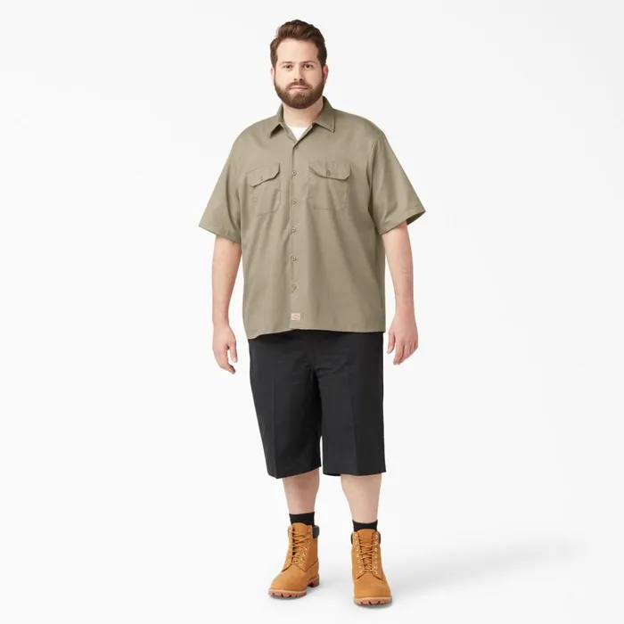 Relaxed Fit Short Sleeve Work Shirt Desert Sand Desert Sand ds Men Dickies Work Shirts Relaxed Fit Short Sleeve Work Shirt Desert Sand Desert Sand ds Men Dickies Work Shirts