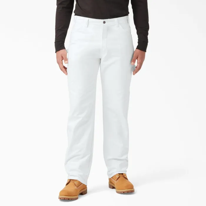 Relaxed Fit Straight Leg Painter039s Pants White White wh Men Dickies Carpenter Relaxed Fit Straight Leg Painter039s Pants White White wh Men Dickies Carpenter