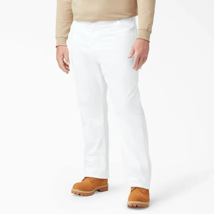 Relaxed Fit Straight Leg Painter039s Pants White White wh Men Dickies Carpenter Relaxed Fit Straight Leg Painter039s Pants White White wh Men Dickies Carpenter