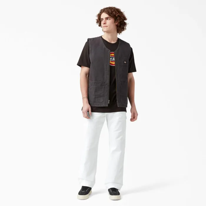 Relaxed Fit Straight Leg Painter039s Pants White White wh Men Dickies Carpenter Relaxed Fit Straight Leg Painter039s Pants White White wh Men Dickies Carpenter