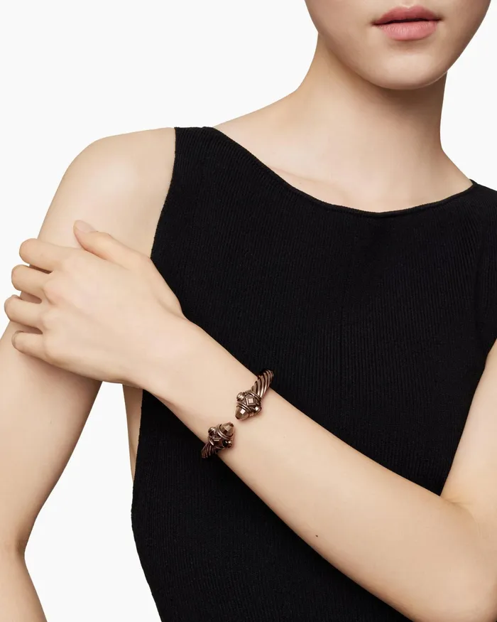 Renaissance Classic Cable Bracelet In Chocolate Aluminum 10mm Women David Yurman Cuff Renaissance Classic Cable Bracelet In Chocolate Aluminum 10mm Women David Yurman Cuff