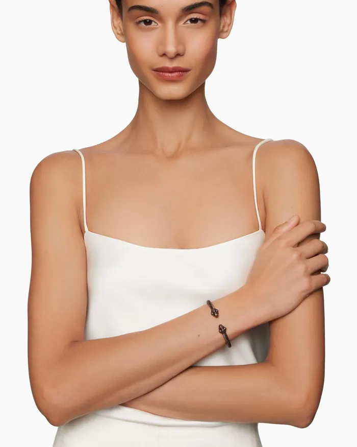 Renaissance Classic Cable Bracelet In Chocolate Aluminum 5mm Women David Yurman Cuff Renaissance Classic Cable Bracelet In Chocolate Aluminum 5mm Women David Yurman Cuff
