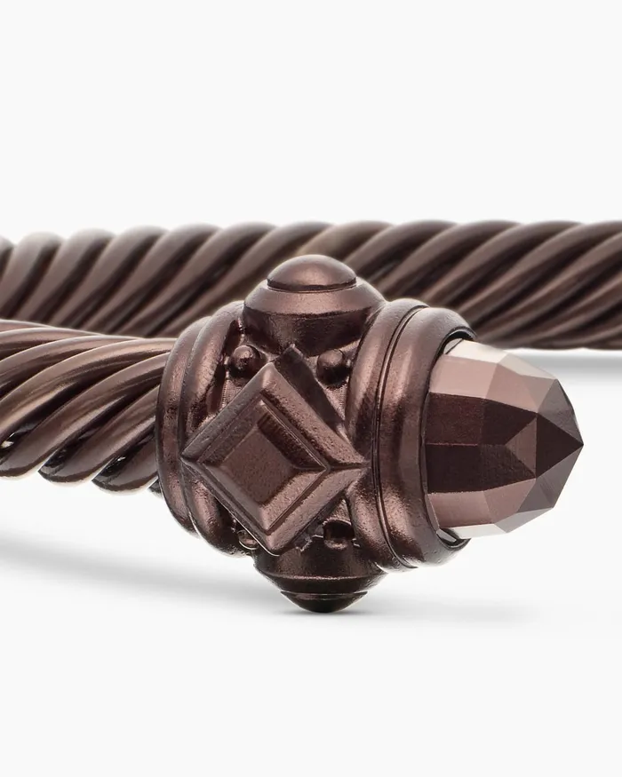 Renaissance Classic Cable Bracelet In Chocolate Aluminum 5mm Women David Yurman Cuff Renaissance Classic Cable Bracelet In Chocolate Aluminum 5mm Women David Yurman Cuff