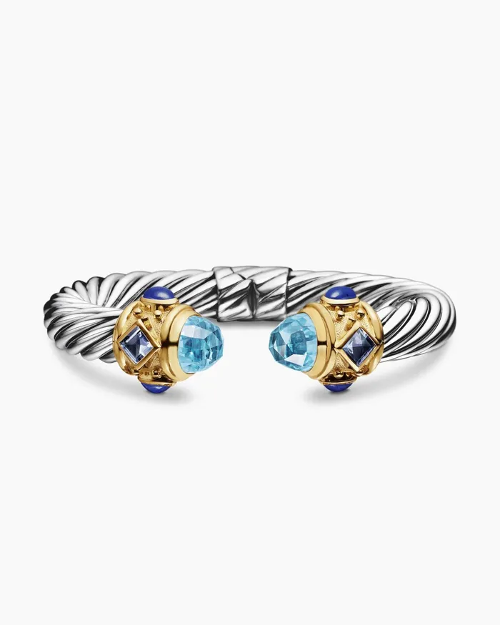 Renaissance Classic Cable Bracelet In Sterling Silver With 14K Yellow Gold 10mm Women David Yurman Cuff Renaissance Classic Cable Bracelet In Sterling Silver With 14K Yellow Gold 10mm Women David Yurman Cuff