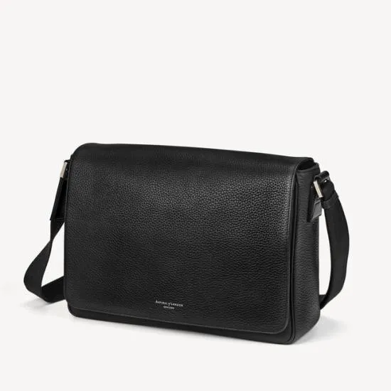 Reporter Messenger Bag Black Pebble Men Aspinal Of London Laptop Bags Reporter Messenger Bag Black Pebble Men Aspinal Of London Laptop Bags