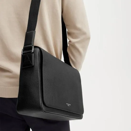 Reporter Messenger Bag Black Pebble Men Aspinal Of London Laptop Bags Reporter Messenger Bag Black Pebble Men Aspinal Of London Laptop Bags