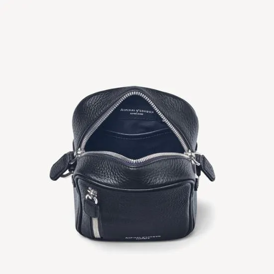 Reporter North South Bag Navy Pebble Men Aspinal Of London Messenger Bags