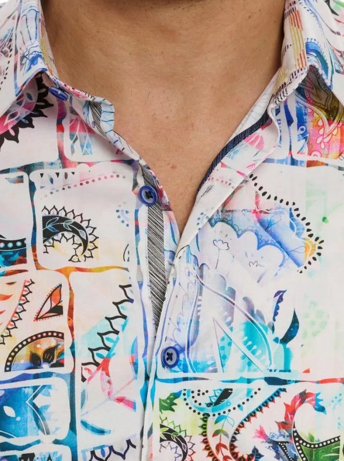 Robert Graham Button Down Shirts Men Belize Short Sleeve Button Down Shirt Multi