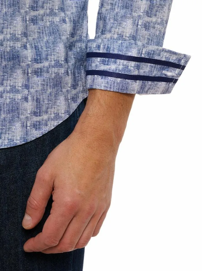 Robert Graham Button Down Shirts Men Chastin Long Sleeve Button Down Shirt Blue