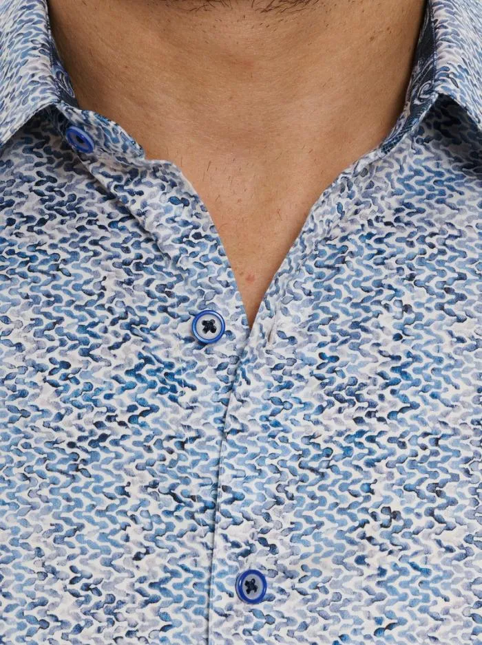 Robert Graham Button Down Shirts Men Kaimana Long Sleeve Button Down Shirt Blue