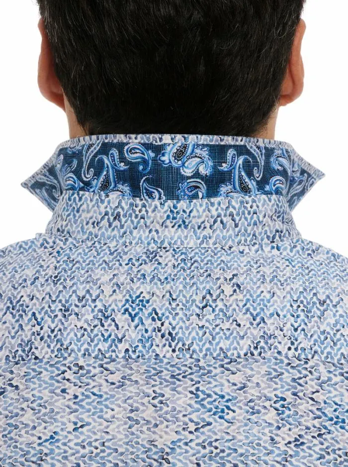 Robert Graham Button Down Shirts Men Kaimana Long Sleeve Button Down Shirt Blue