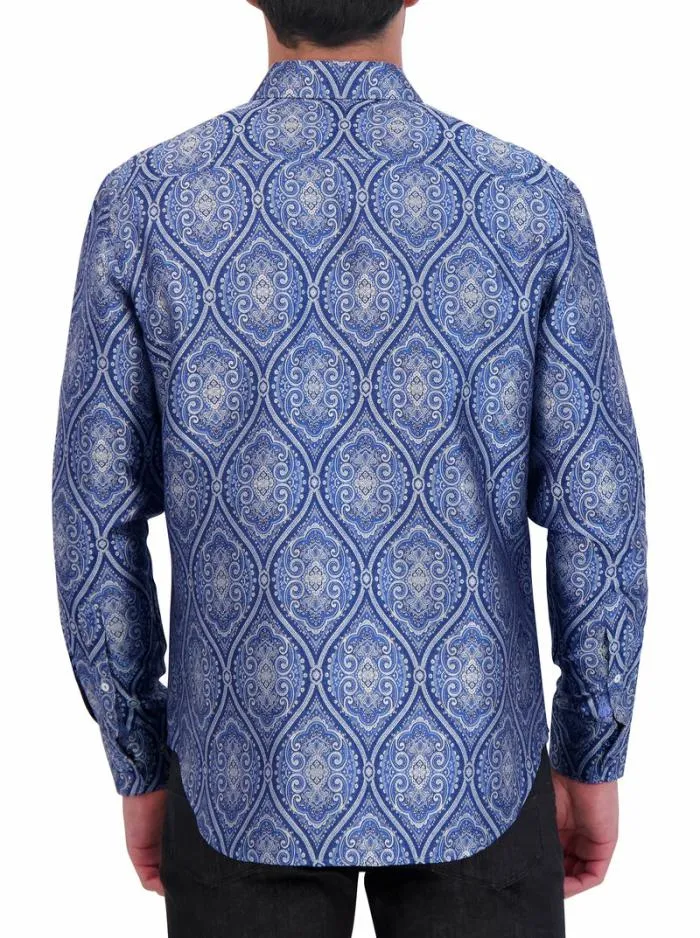 Robert Graham Button Down Shirts Men Limited Edition Sovereignty Long Sleeve Button Down Shirt Purple