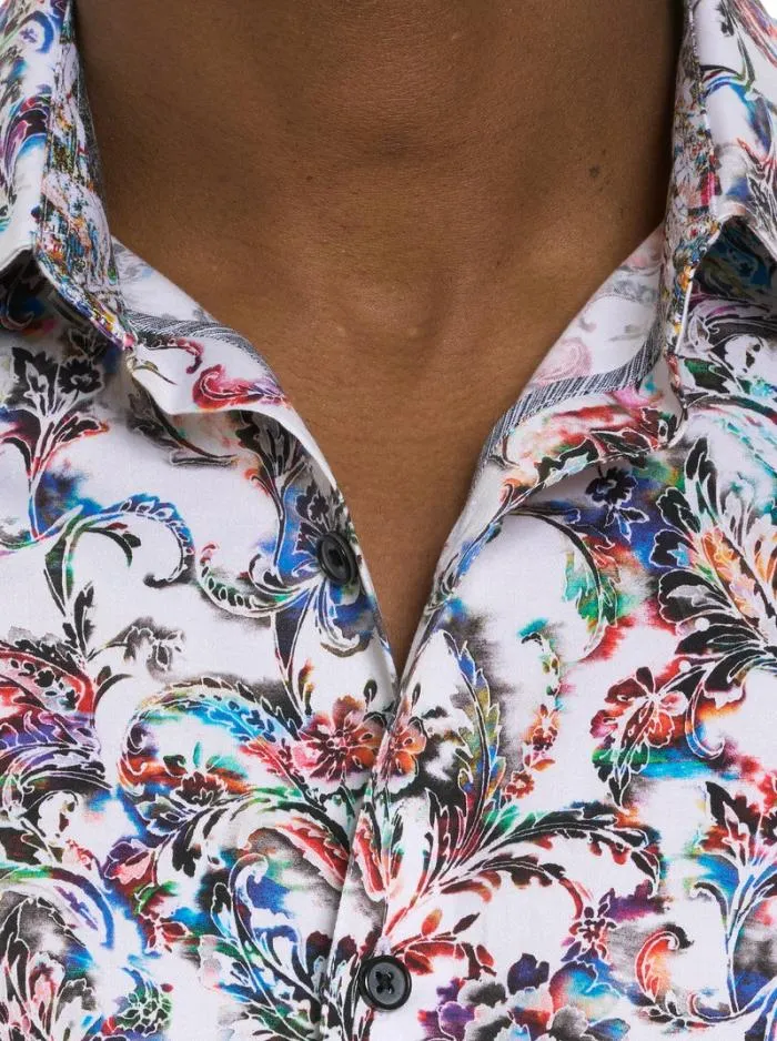 Robert Graham Button Down Shirts Men Monsoon Short Sleeve Button Down Shirt Multi