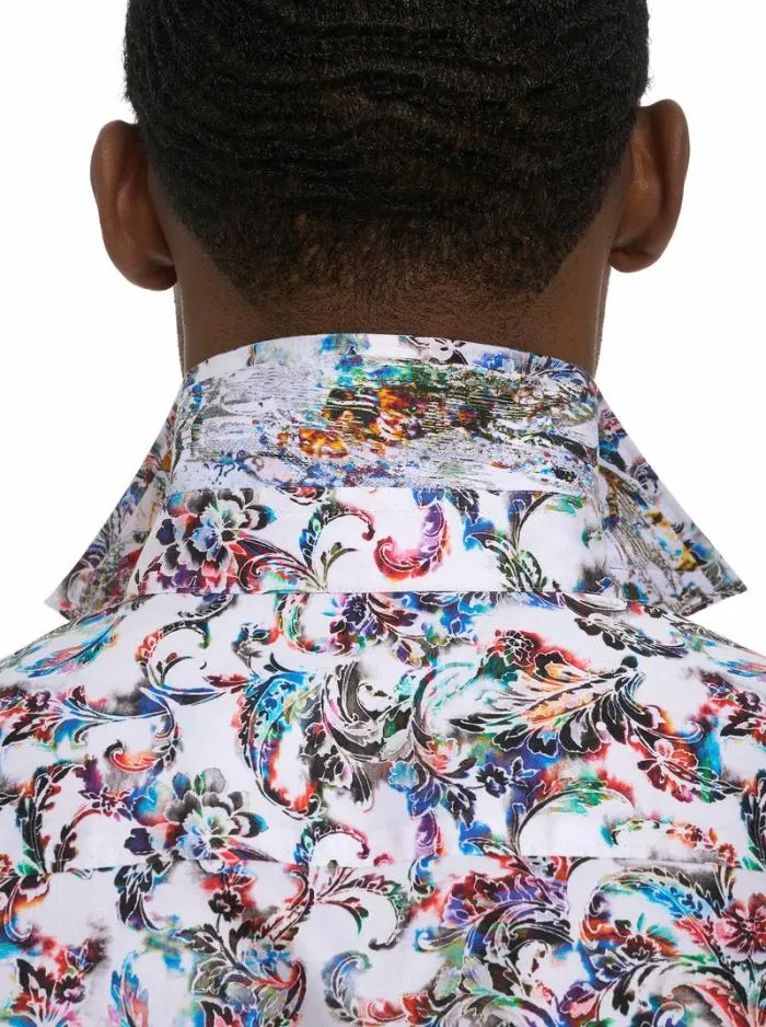Robert Graham Button Down Shirts Men Monsoon Short Sleeve Button Down Shirt Multi