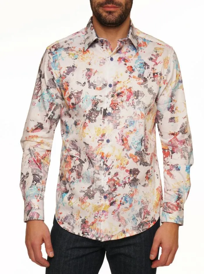 Robert Graham Button Down Shirts Men Splash Of Color Long Sleeve Button Down Shirt Multi