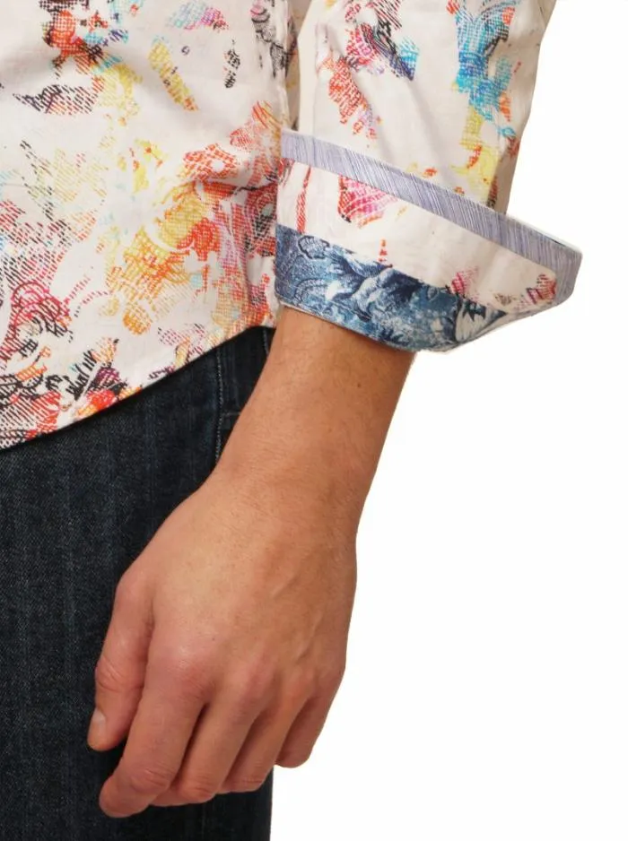 Robert Graham Button Down Shirts Men Splash Of Color Long Sleeve Button Down Shirt Multi