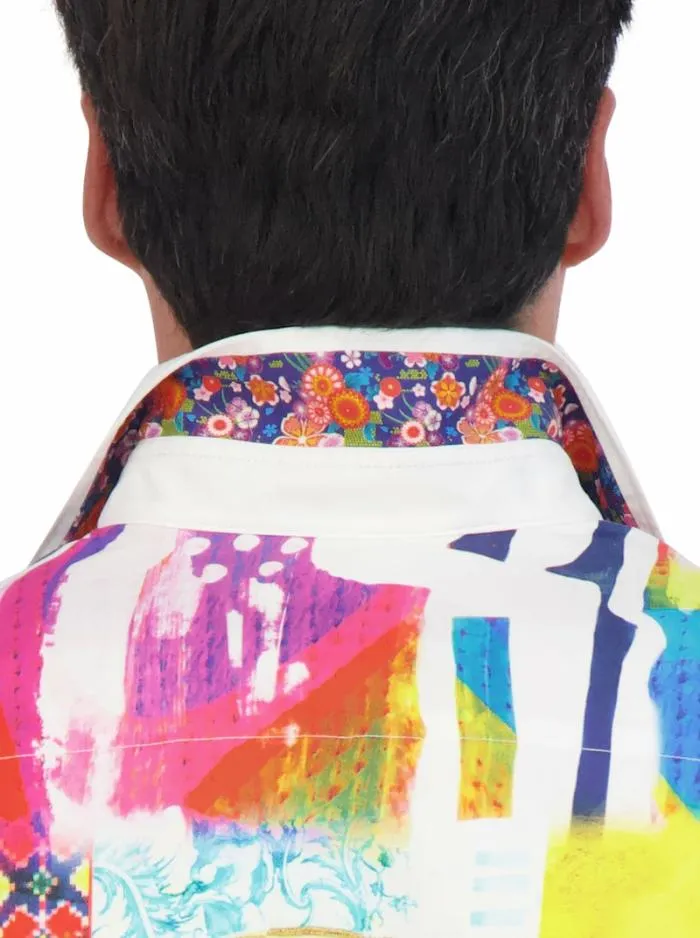 Robert Graham Button Down Shirts Men Vibrant Skull Long Sleeve Button Down Shirt Multi