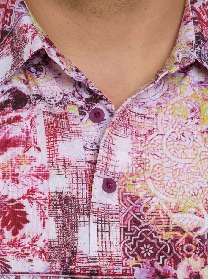Robert Graham Polos and TShirts Men Geneva Polo Berry