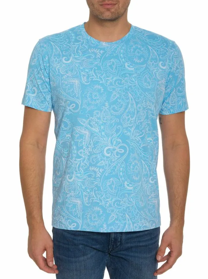 Robert Graham Polos and TShirts Men Swanson TShirt Lightblue