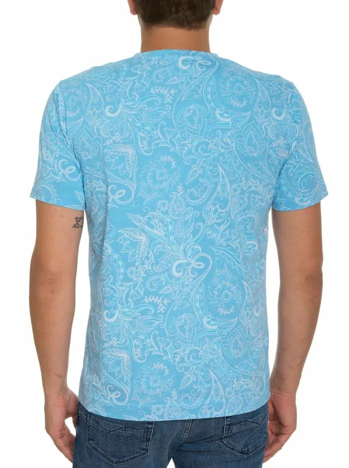 Robert Graham Polos and TShirts Men Swanson TShirt Lightblue