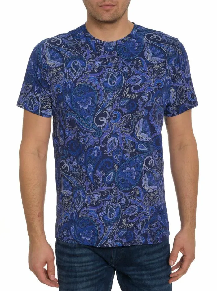 Robert Graham Polos and TShirts Men Swanson TShirt Lightblue