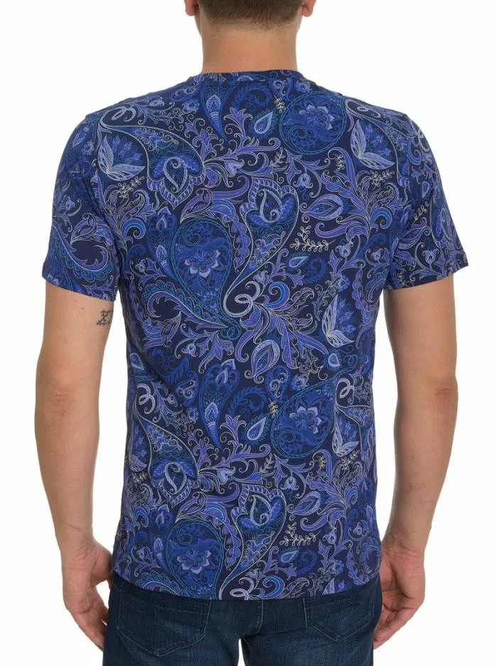 Robert Graham Polos and TShirts Men Swanson TShirt Lightblue