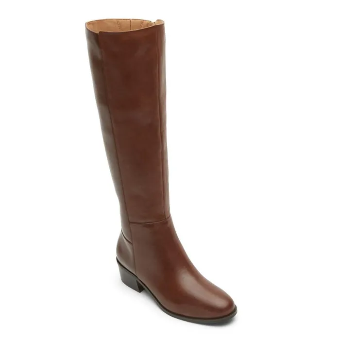 Rockport Boots and Booties Women Evalyn Tall Boot Saddle Lthr