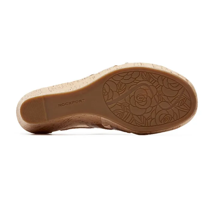 Rockport Sandals and Wedges Women Briah Gladiator Sandal Dark Tan Leather