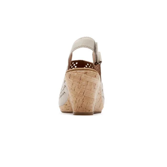 Rockport Sandals and Wedges Women Briah Perforated Slingback Sandal Taupe Leather