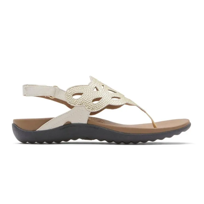 Rockport Sandals and Wedges Women Ridge Slingback Sandal Gold Bling