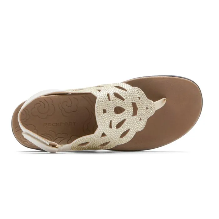 Rockport Sandals and Wedges Women Ridge Slingback Sandal Gold Bling