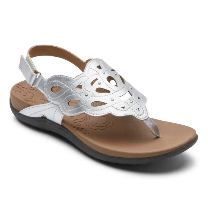 Rockport Sandals and Wedges Women Ridge Slingback Sandal Silver