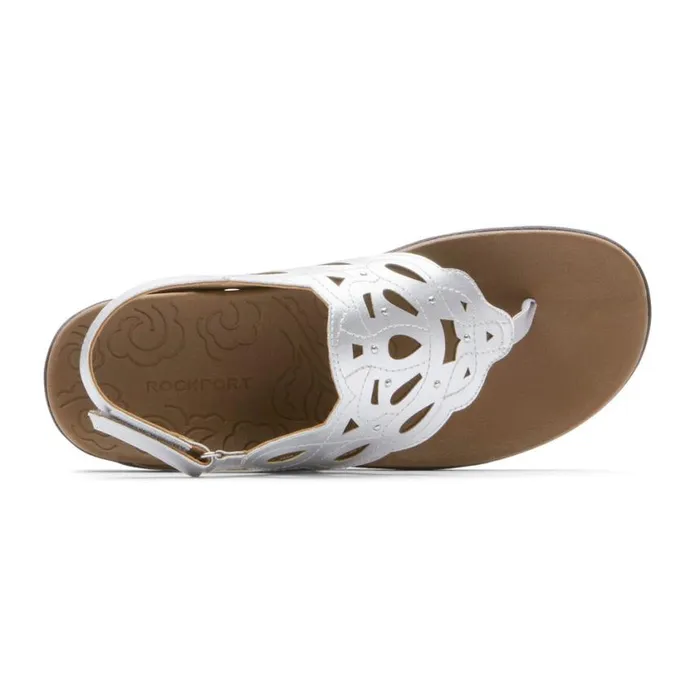 Rockport Sandals and Wedges Women Ridge Slingback Sandal Silver