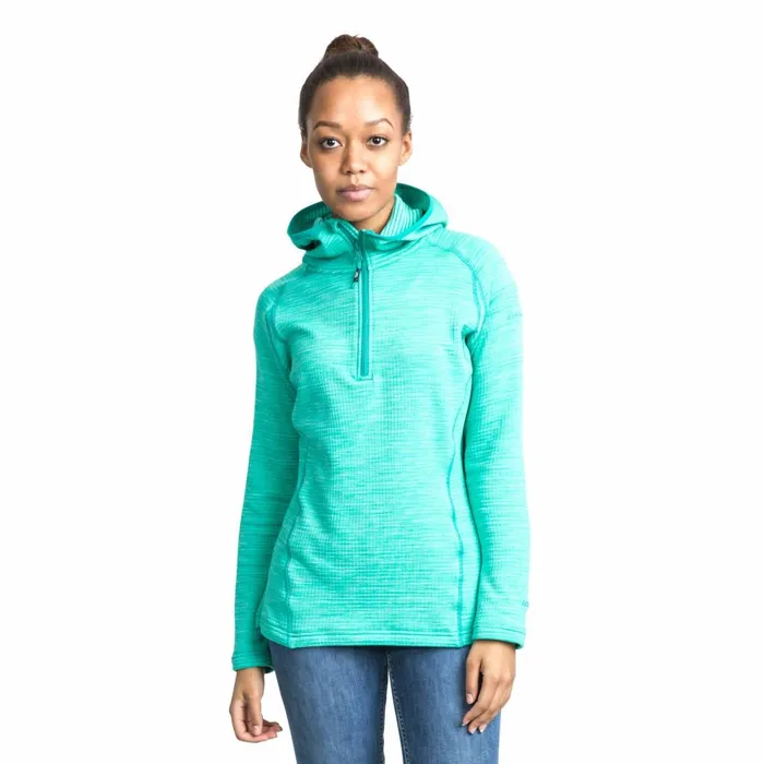 Romina Hooded Fleece Lagoon Marl Women Trespass Fleece