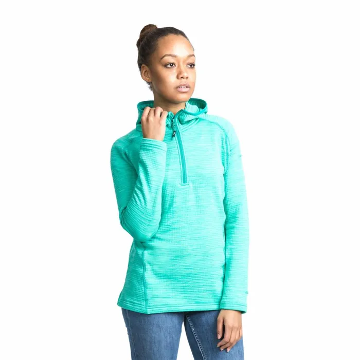 Romina Hooded Fleece Lagoon Marl Women Trespass Fleece