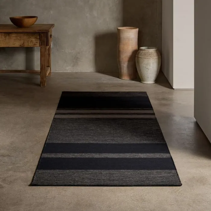 Rugs Runners House James Perse 35FT X 9FT Multi Stripe Runner Black Marleblackflint