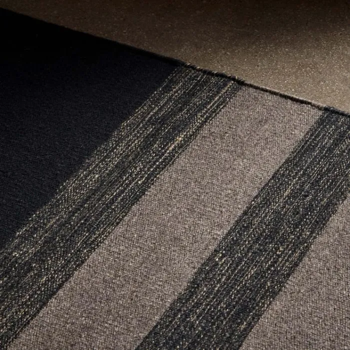 Rugs Runners House James Perse 35FT X 9FT Multi Stripe Runner Black Marleblackflint