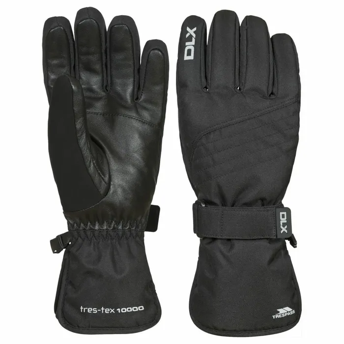 Rutger Unisex DLX Waterproof Gloves Black MenWomen Trespass Gloves