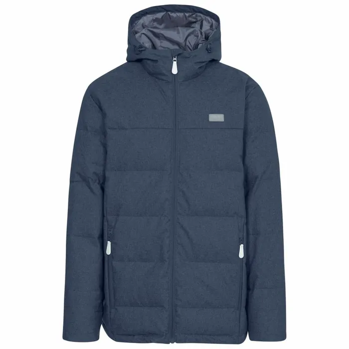Sadler Hooded Down Jacket Navy Marl Men Trespass Down Jackets