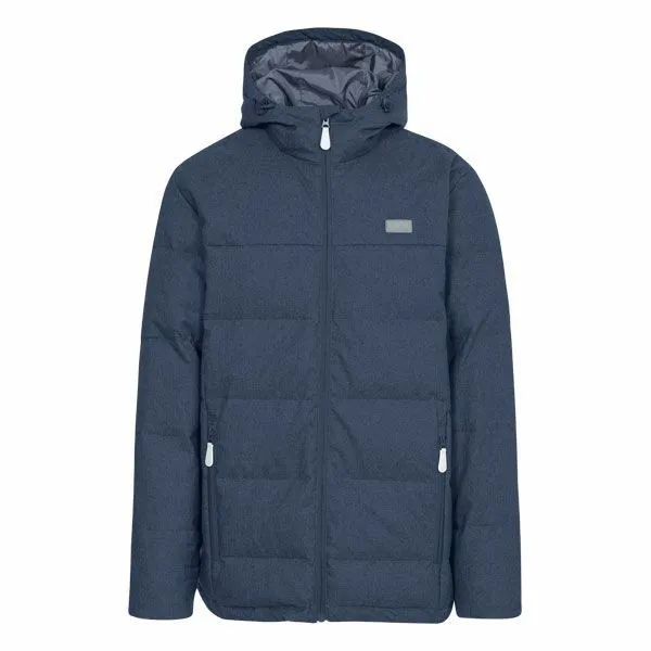 Sadler Hooded Down Jacket Navy Marl Men Trespass Down Jackets