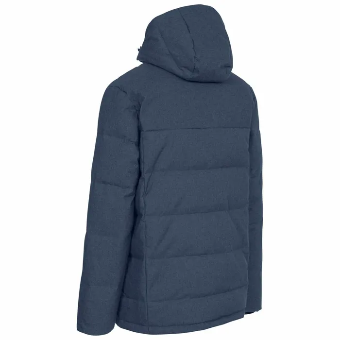 Sadler Hooded Down Jacket Navy Marl Men Trespass Down Jackets