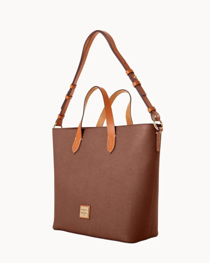 Saffiano Lilliana With Pouch Amber Women Dooney and Bourke Satchels Saffiano Lilliana With Pouch Amber Women Dooney and Bourke Satchels