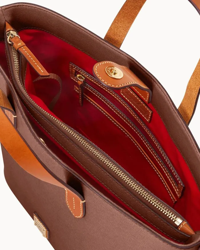 Saffiano Lilliana With Pouch Amber Women Dooney and Bourke Satchels Saffiano Lilliana With Pouch Amber Women Dooney and Bourke Satchels