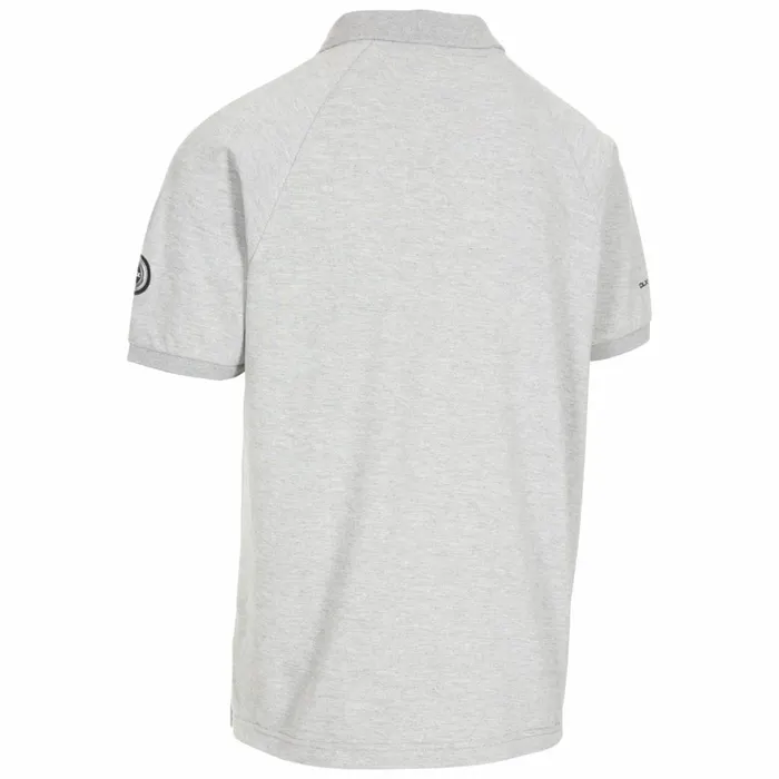 Sanderson DLX Polo Shirt Grey Marl Men Trespass TShirts
