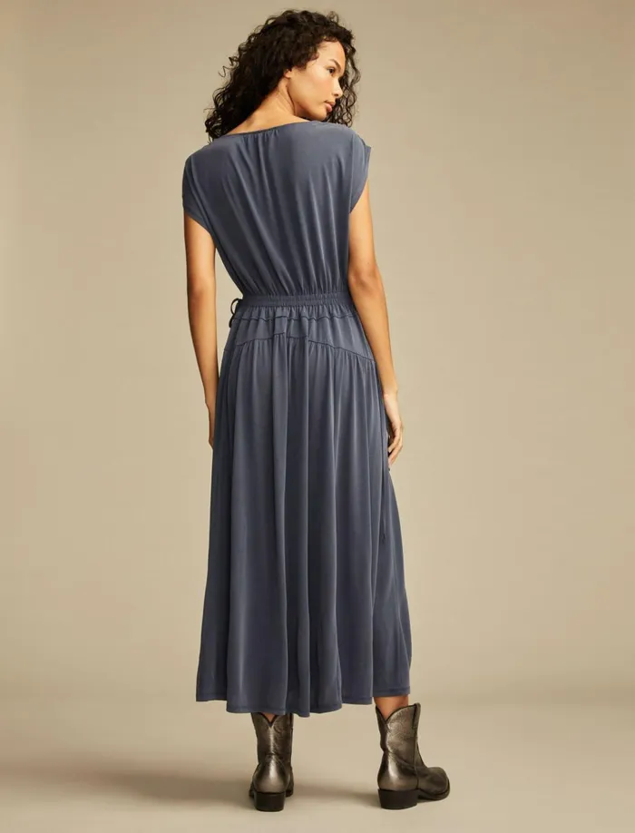 Sandwash Ruched Dress Blue Nights Women Lucky Brand Dresses