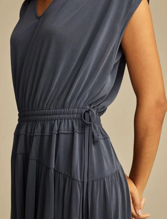 Sandwash Ruched Dress Blue Nights Women Lucky Brand Dresses