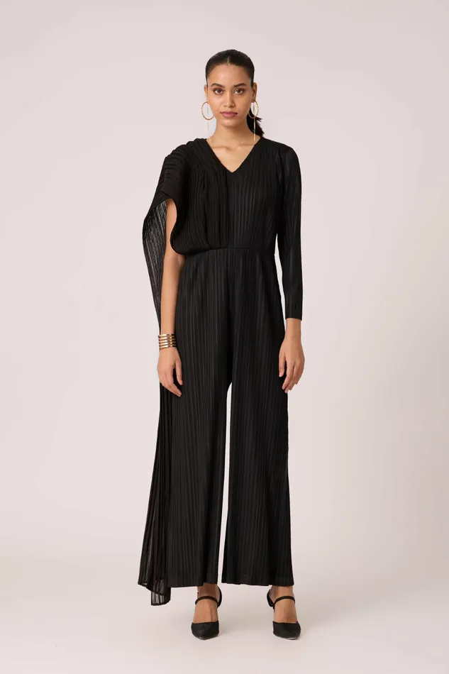 Scarlet Sage CoOrd Sets Analise Drape Jumpsuit 8211 Black 8211 Women