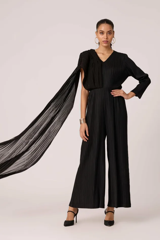 Scarlet Sage CoOrd Sets Analise Drape Jumpsuit 8211 Black 8211 Women