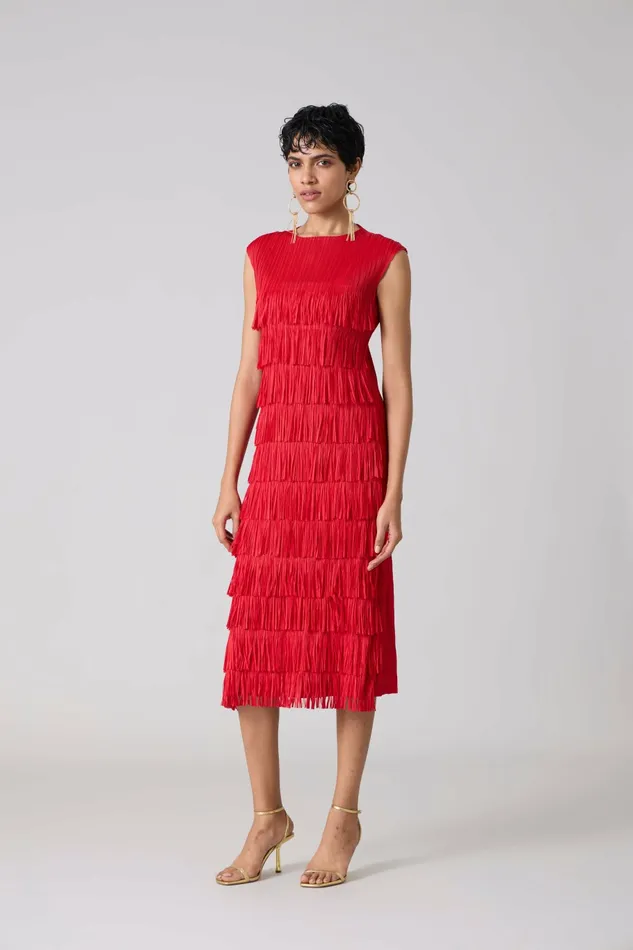 Scarlet Sage Dresses Gisa Dress 8211 Red 8211 Women