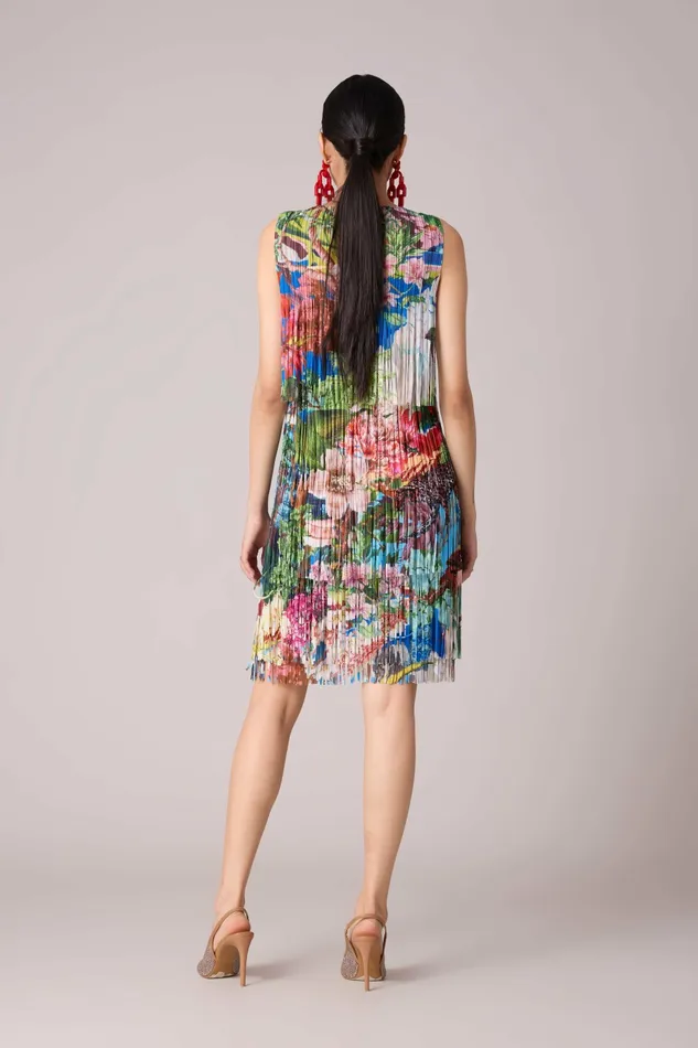 Scarlet Sage Dresses Isla Fringe Dress 8211 Tropical Print 8211 Women